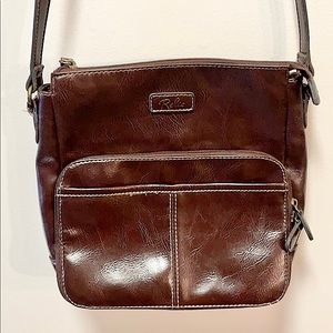 ♥️Dark Brown Leather Relic Crossbody Bag 💼